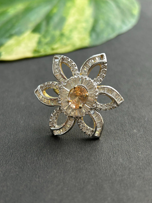 Champagne Flower Ring