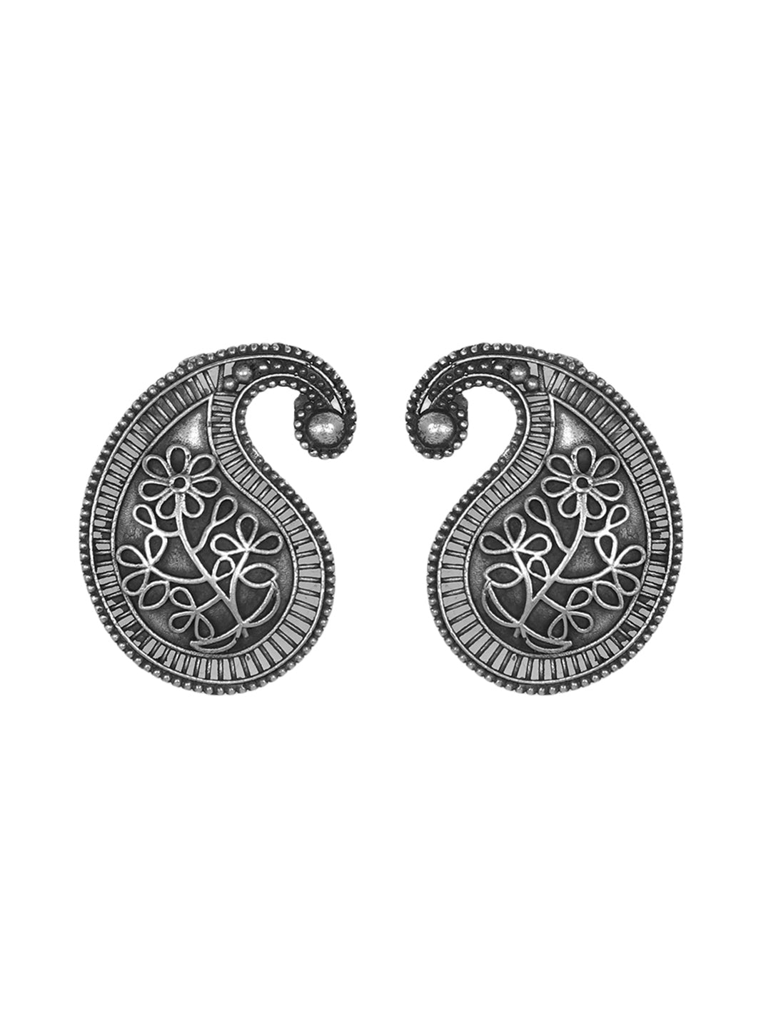 Paisley Oxidized Stud Earrings