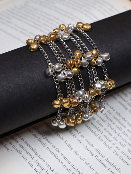 Dual Tone Ghungroo Bracelet