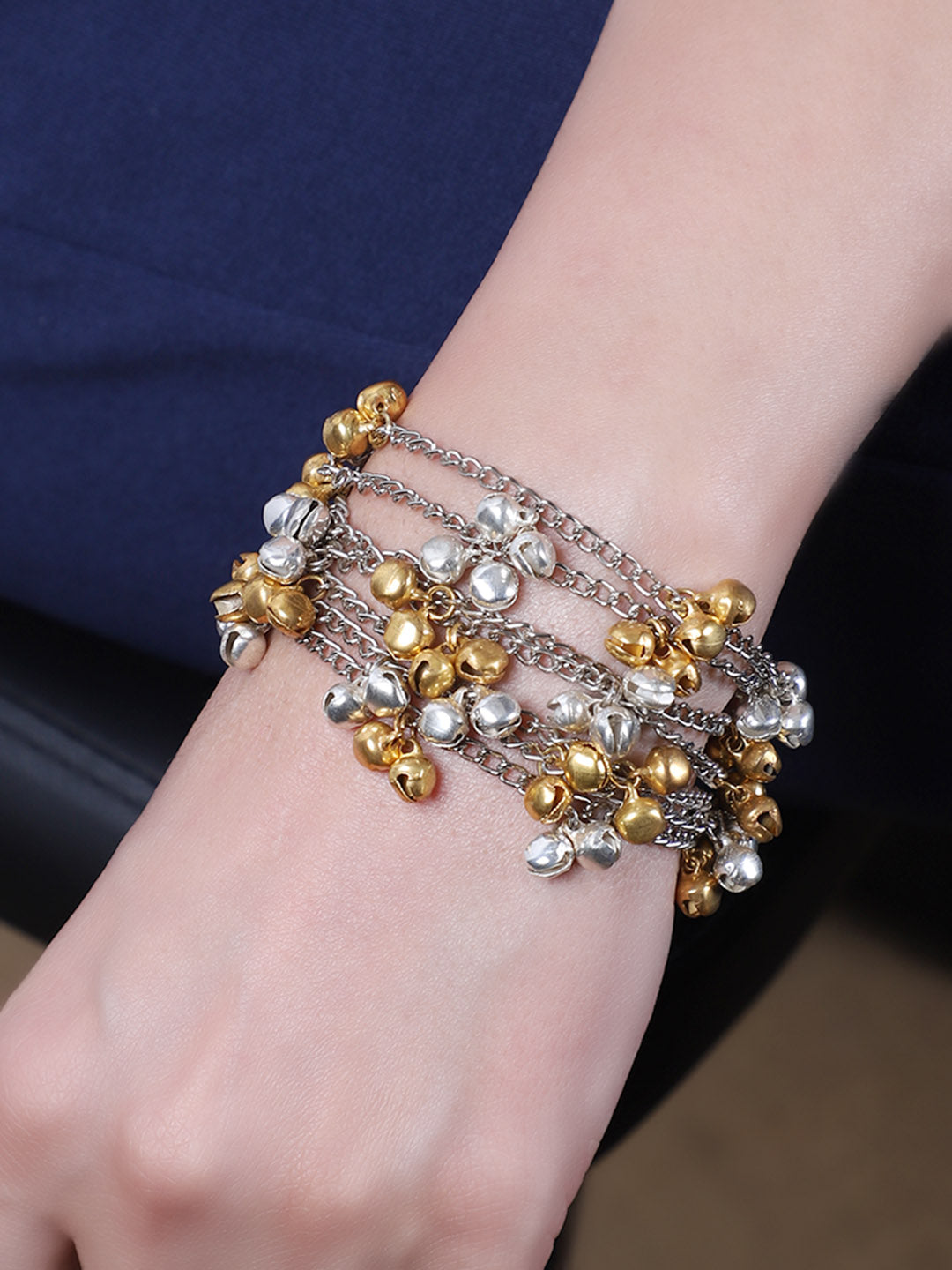 Dual Tone Ghungroo Bracelet