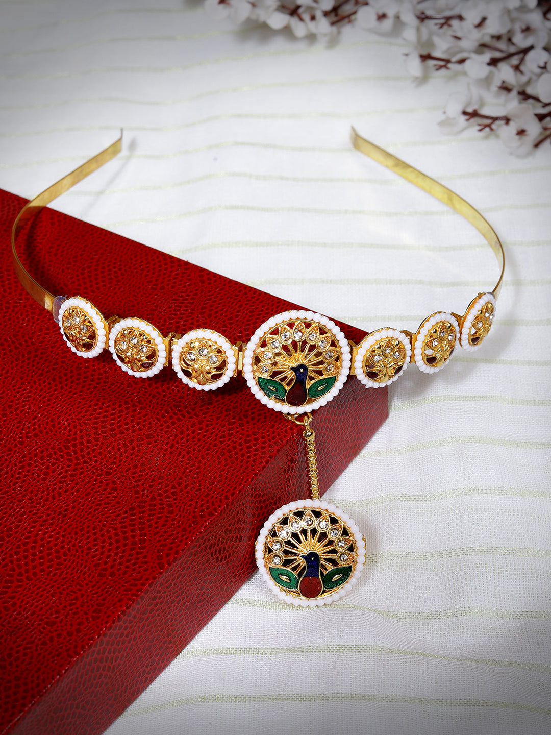 Baisa Sheeshphool with Borla Hairband