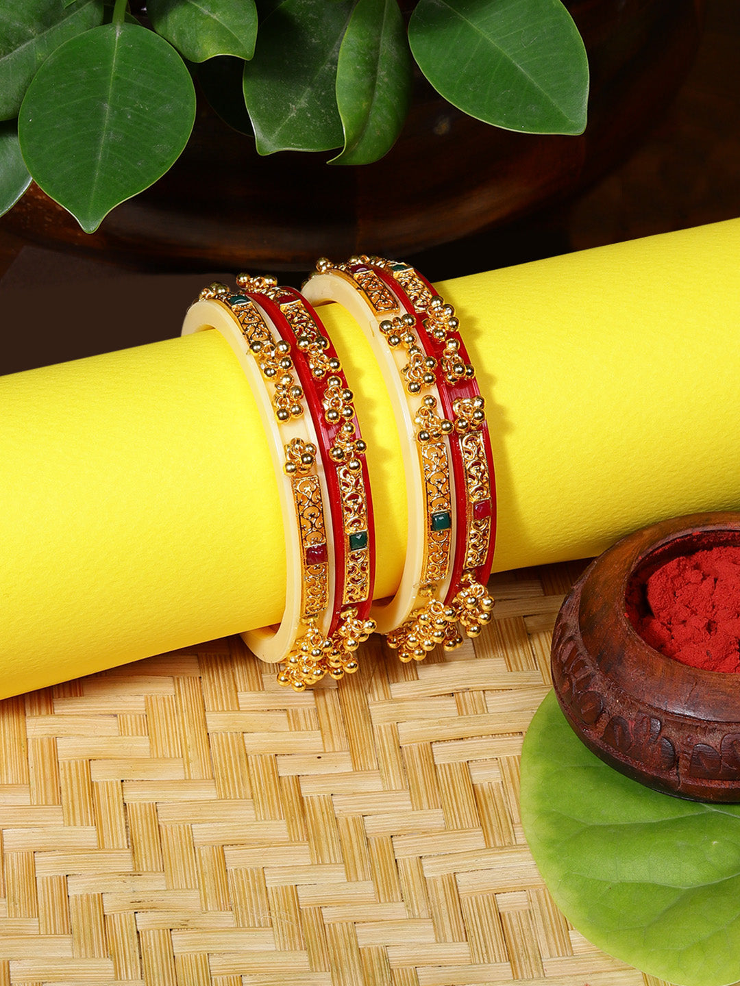 Firoza Shubha Sparsha Bangle Set