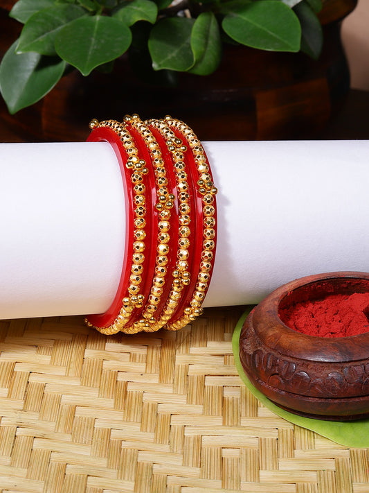 Firoza Raktambari Manjari Bangle Set
