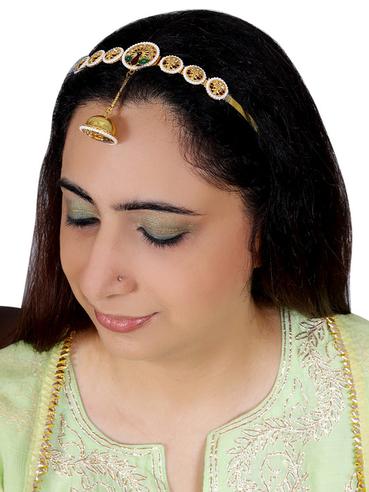 Baisa Sheeshphool with Borla Hairband