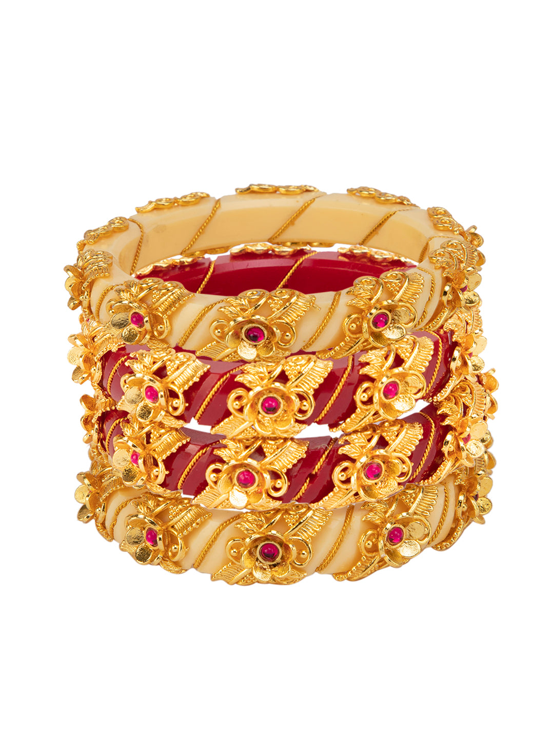 Swarna Sankha Pola Bangle Set