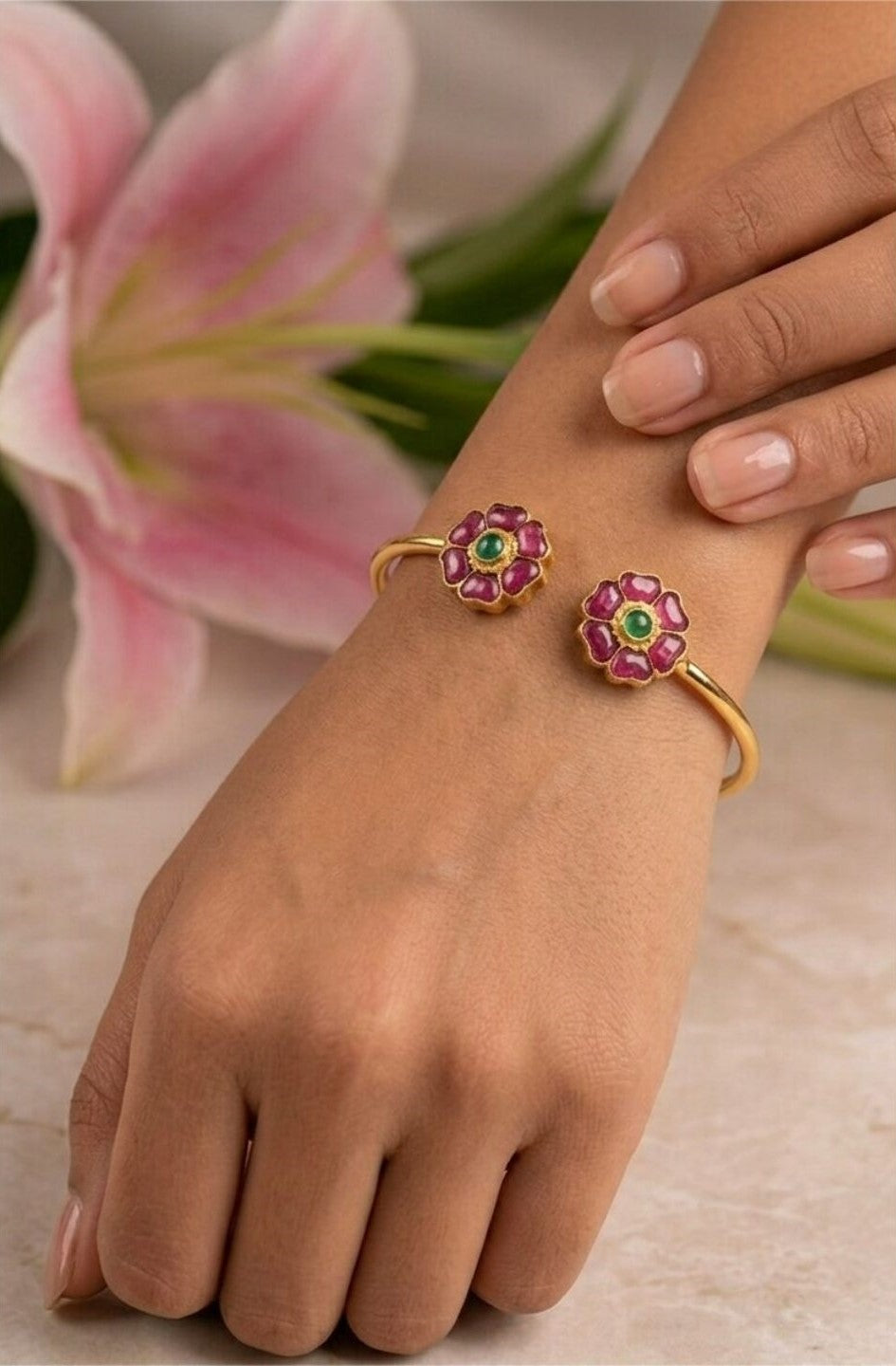 Firoza Mehr Jadau Cuff 2.6
