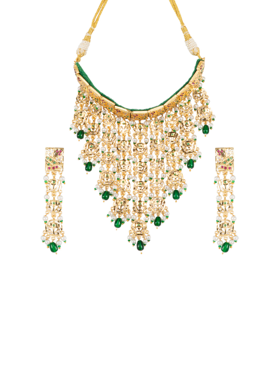 Firoza Viraasat Kundan Pearl Necklace Set