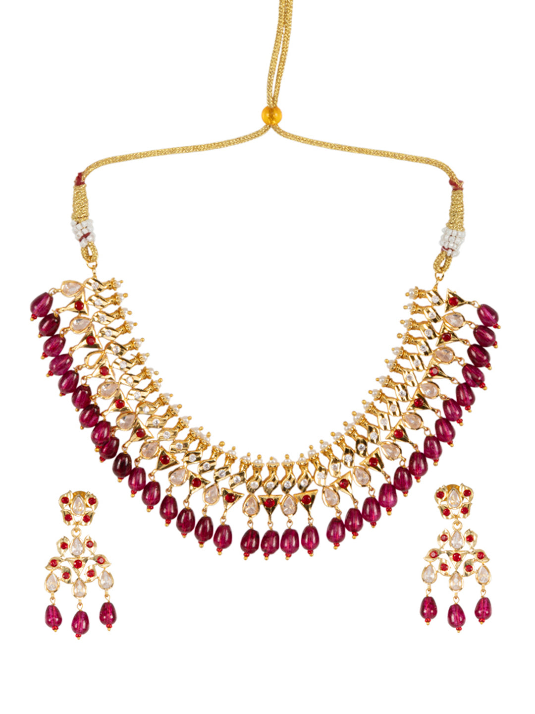 Firoza Gulrukh Ruby Kundan Necklace Set