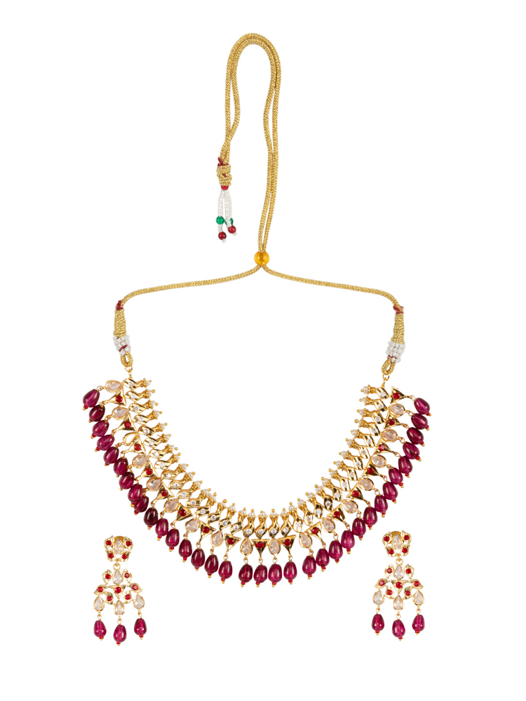 Firoza Gulrukh Ruby Kundan Necklace Set