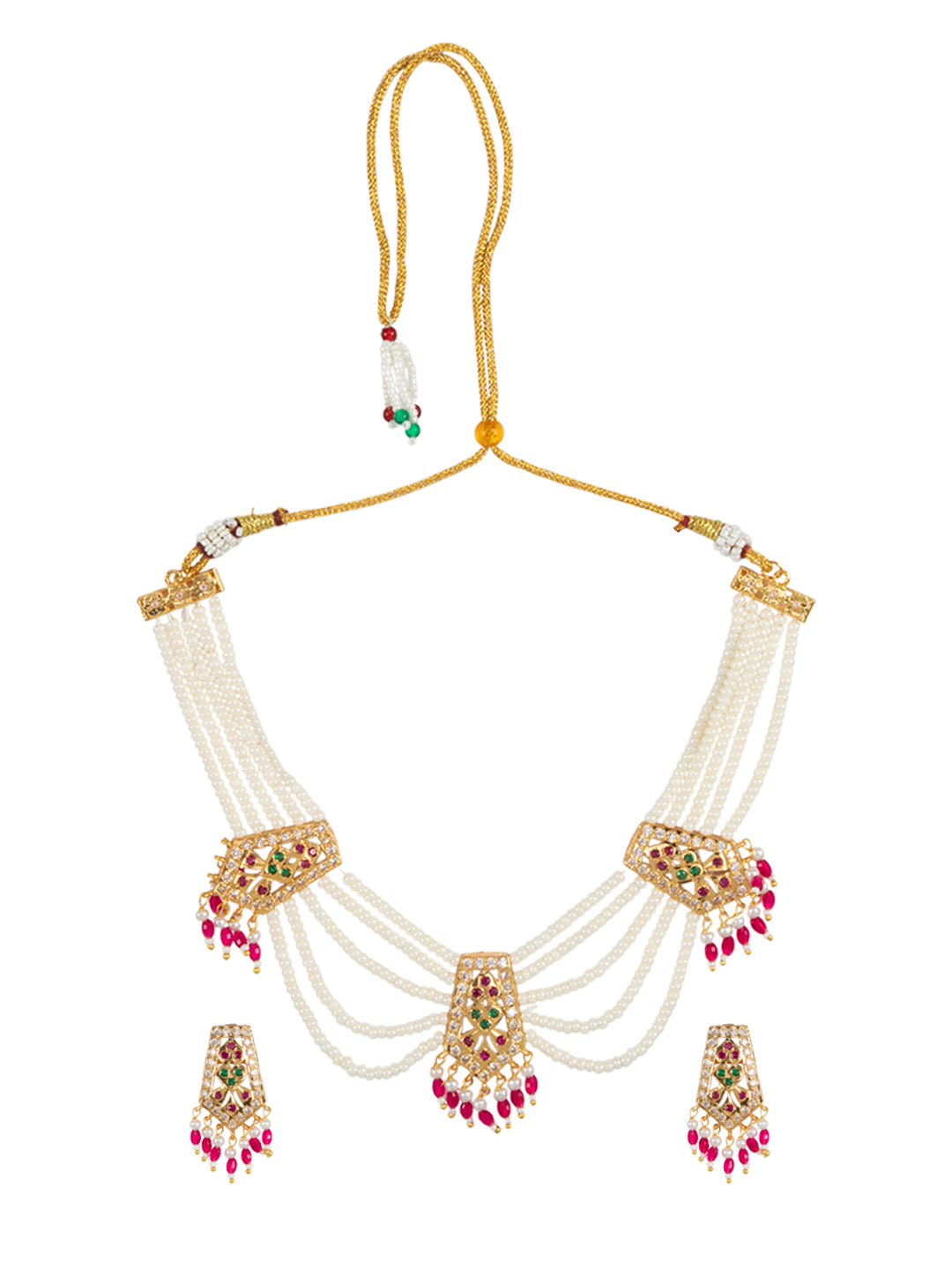 Firoza RajsiMoti Jadau Haar Set