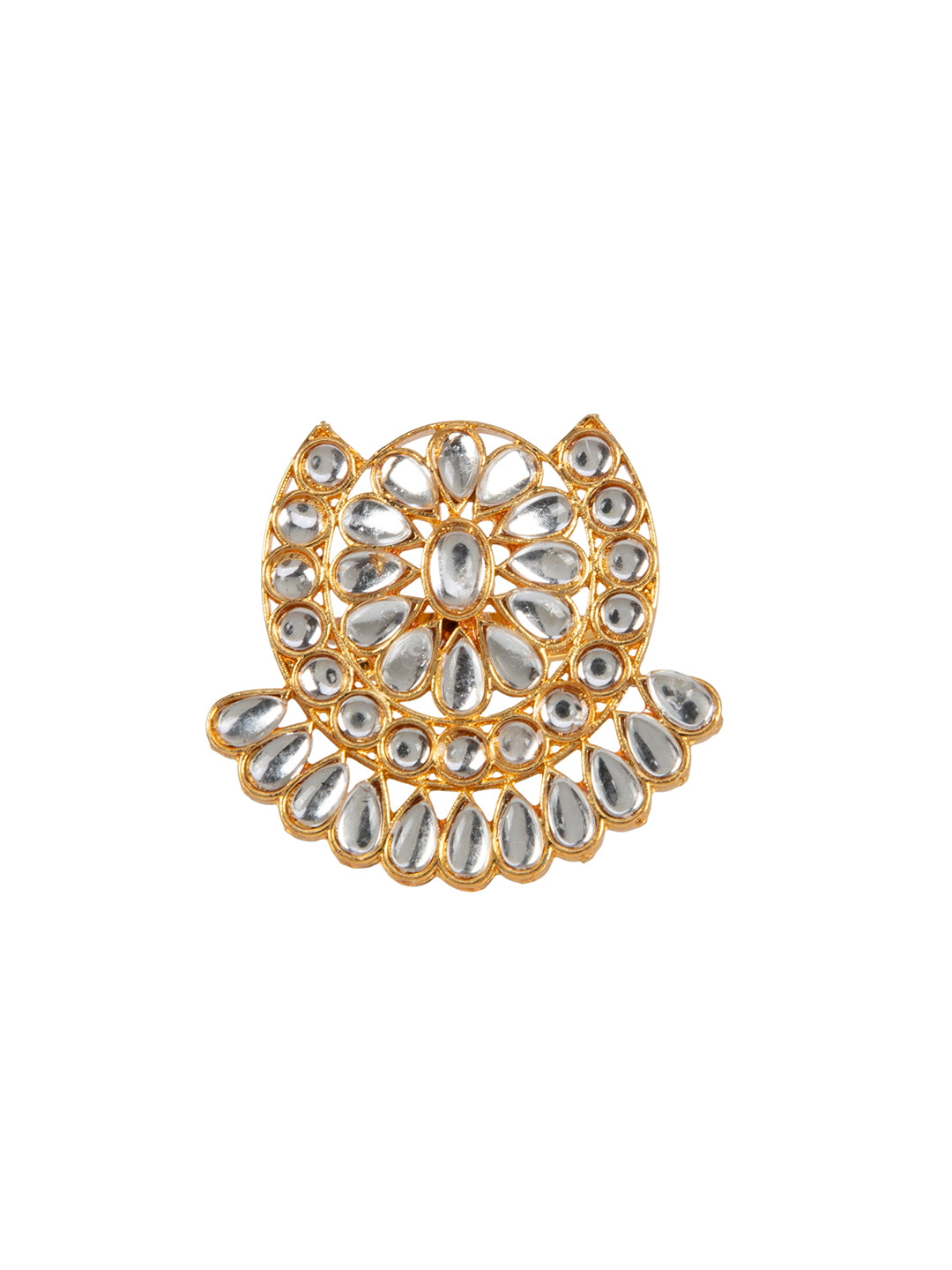 Firoza Noor Mahal Kundan Fringe Choker Set