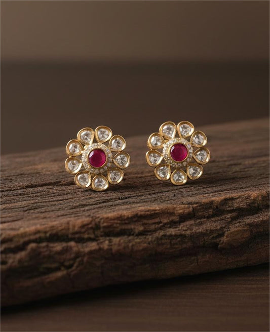 Firoza Riwaayat Ruby Kundan Studs