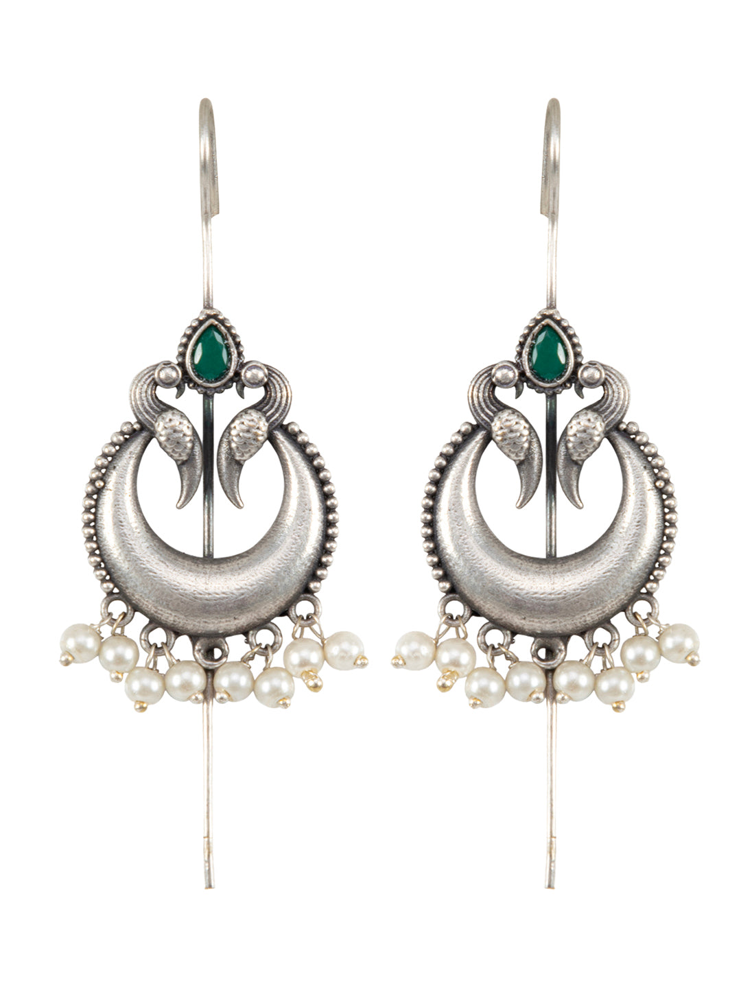 Firoza Neelmayi Peacock Moon Ear Cuffs