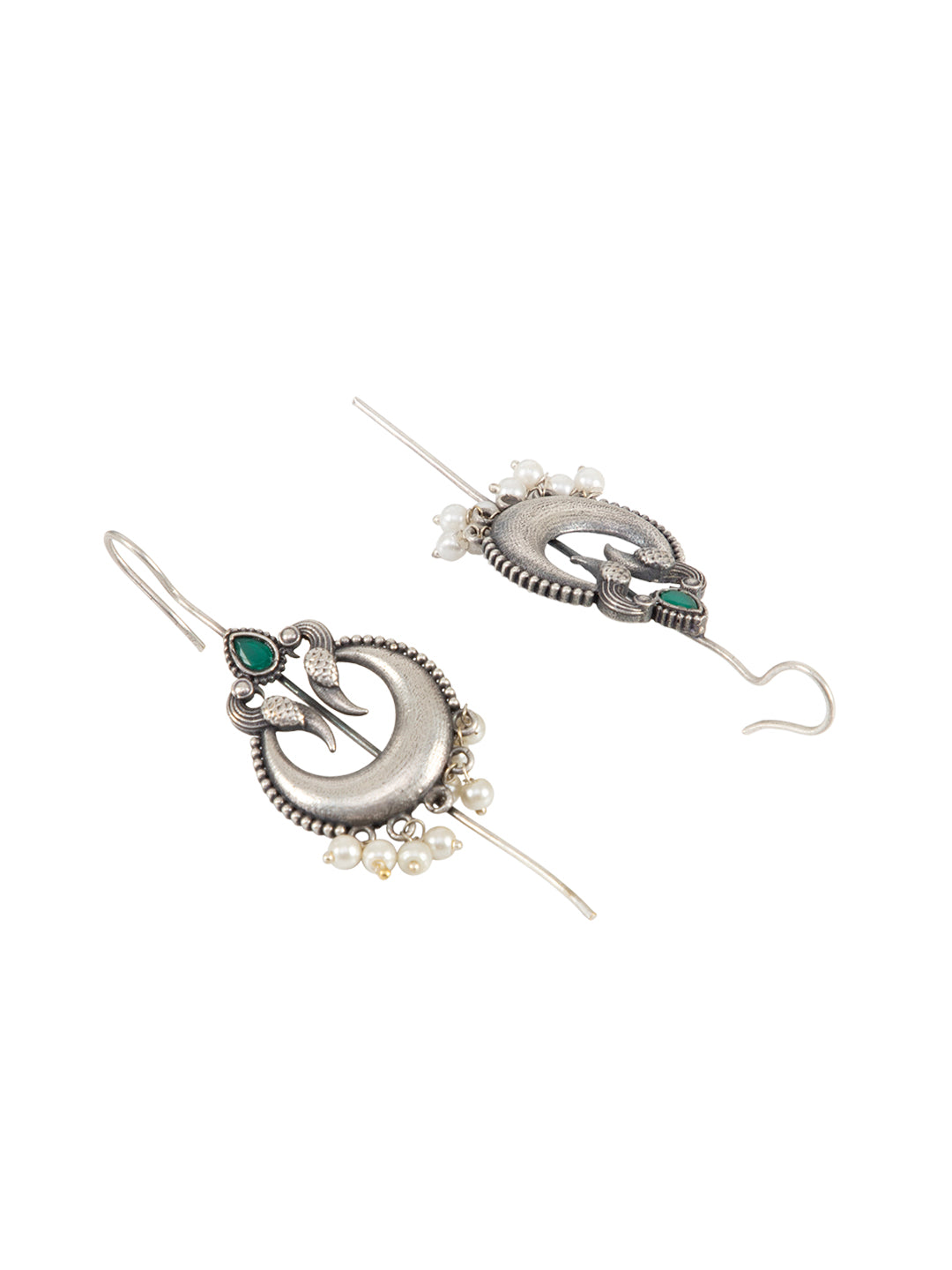 Firoza Neelmayi Peacock Moon Ear Cuffs