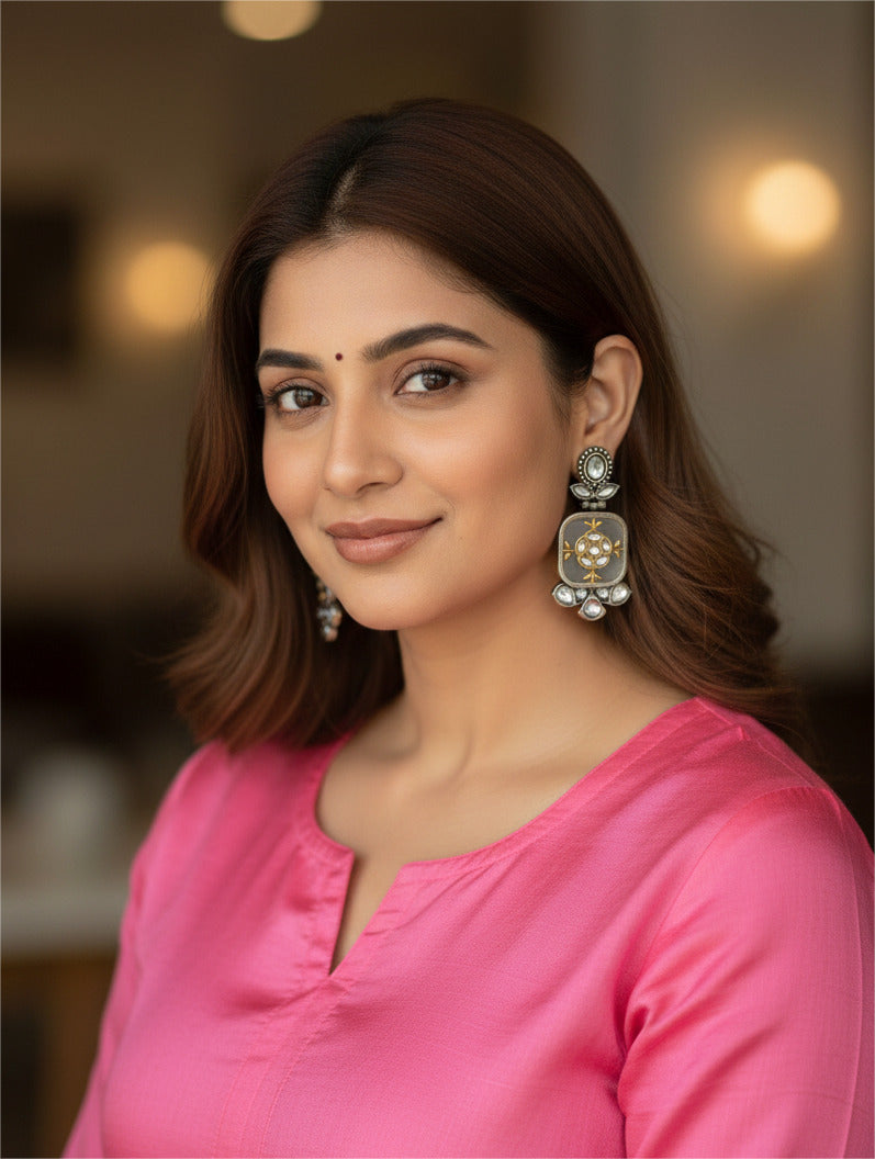 Firoza Noor Jahan Kundan Earrings