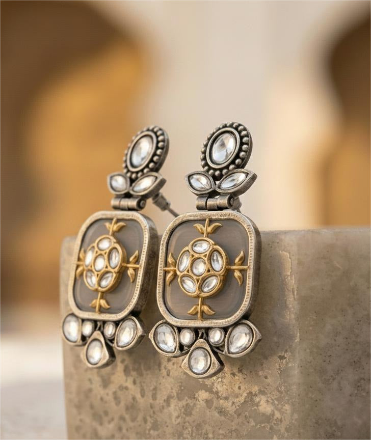 Firoza Noor Jahan Kundan Earrings