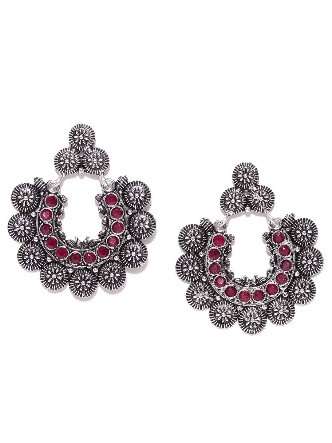 Madhurya Maroon Chandbali