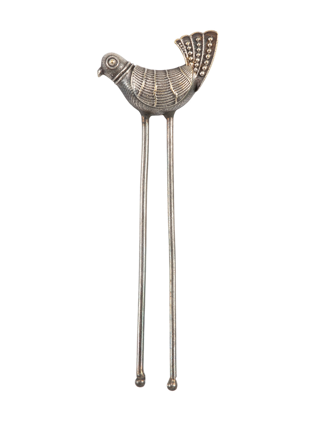 Firoza Silver Chidiya Bun Pin
