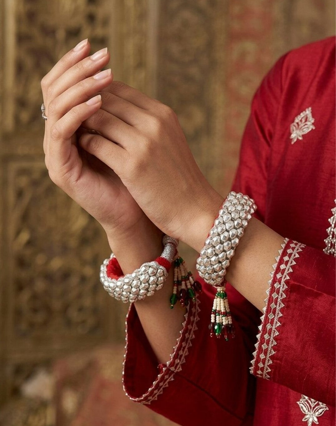 Firoza Riwaayat Silver Ponchi Bangles 2.4