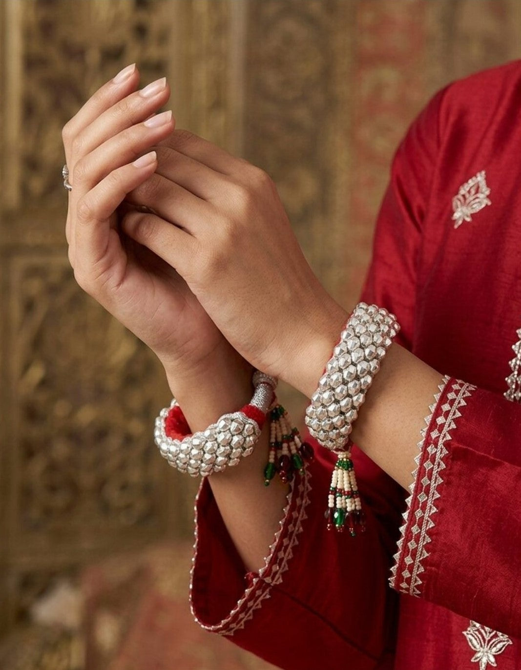 Firoza Riwaayat Silver Ponchi Bangles 2.6