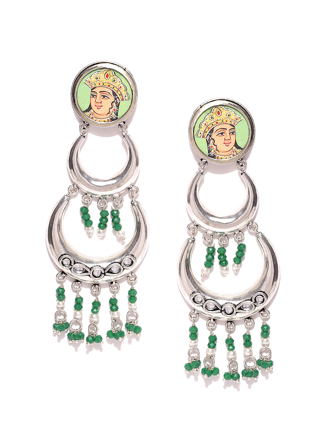 Mehr  Hand Painted Coin Earrings