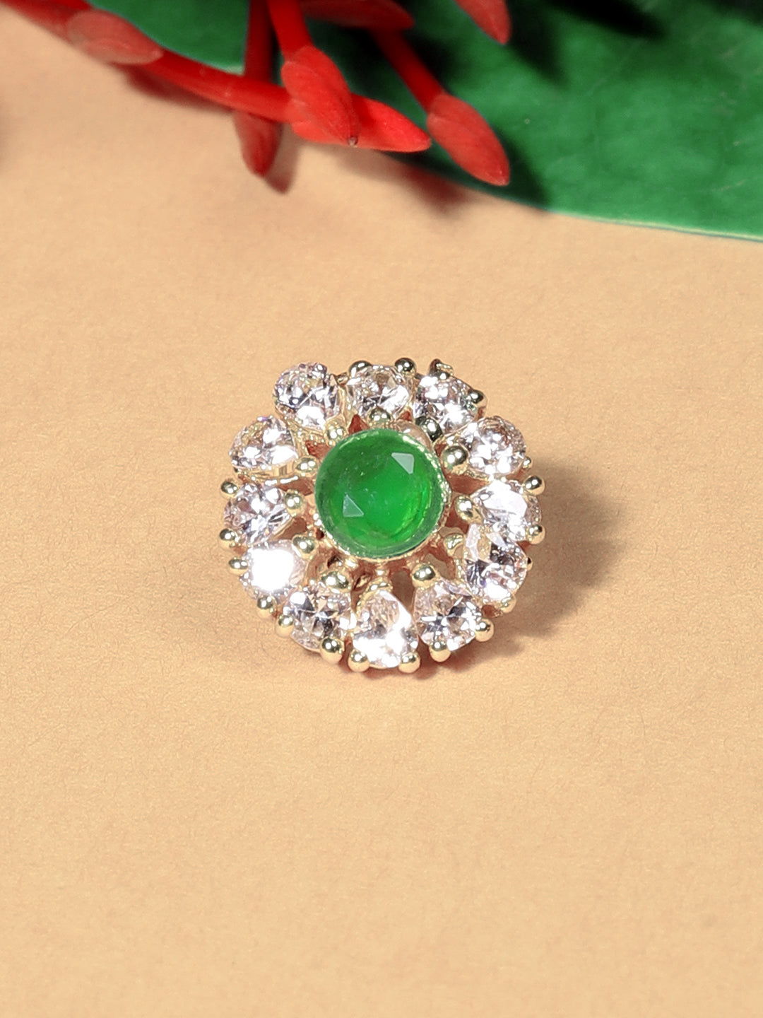 Gold Plated Meher Noor Nosepin