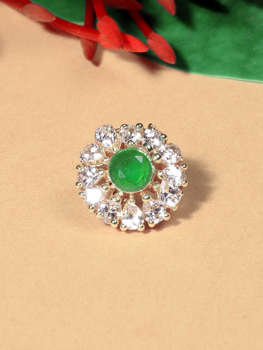 Gold Plated Meher Noor Nosepin