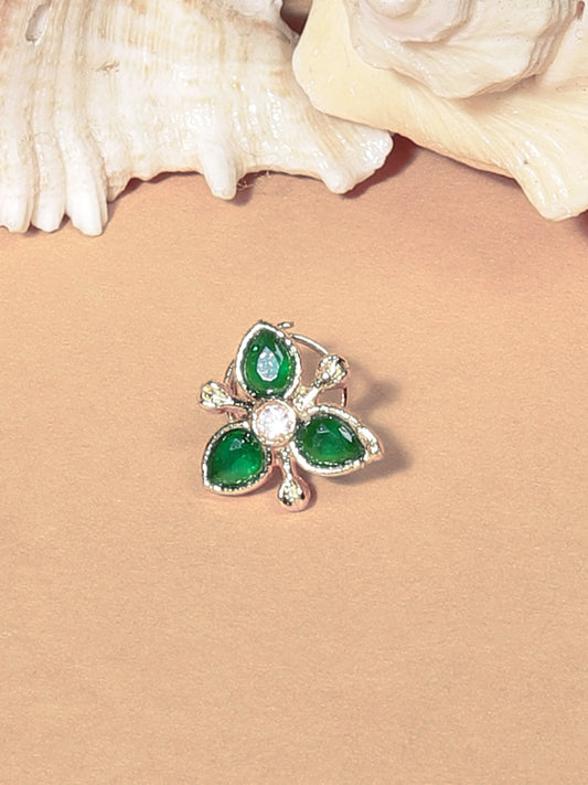 Gold Plated Panna Phool Nosepin