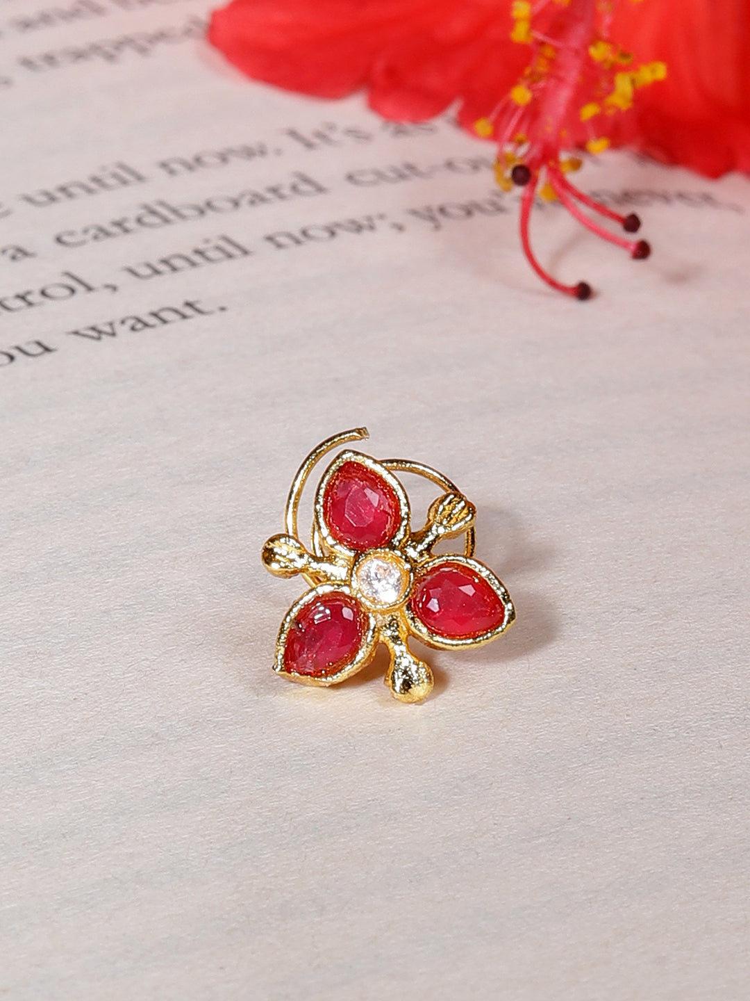 Gold Plated Gulnaar Phool Nosepin