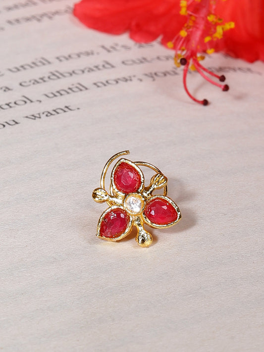 Gold Plated Gulnaar Phool Nosepin