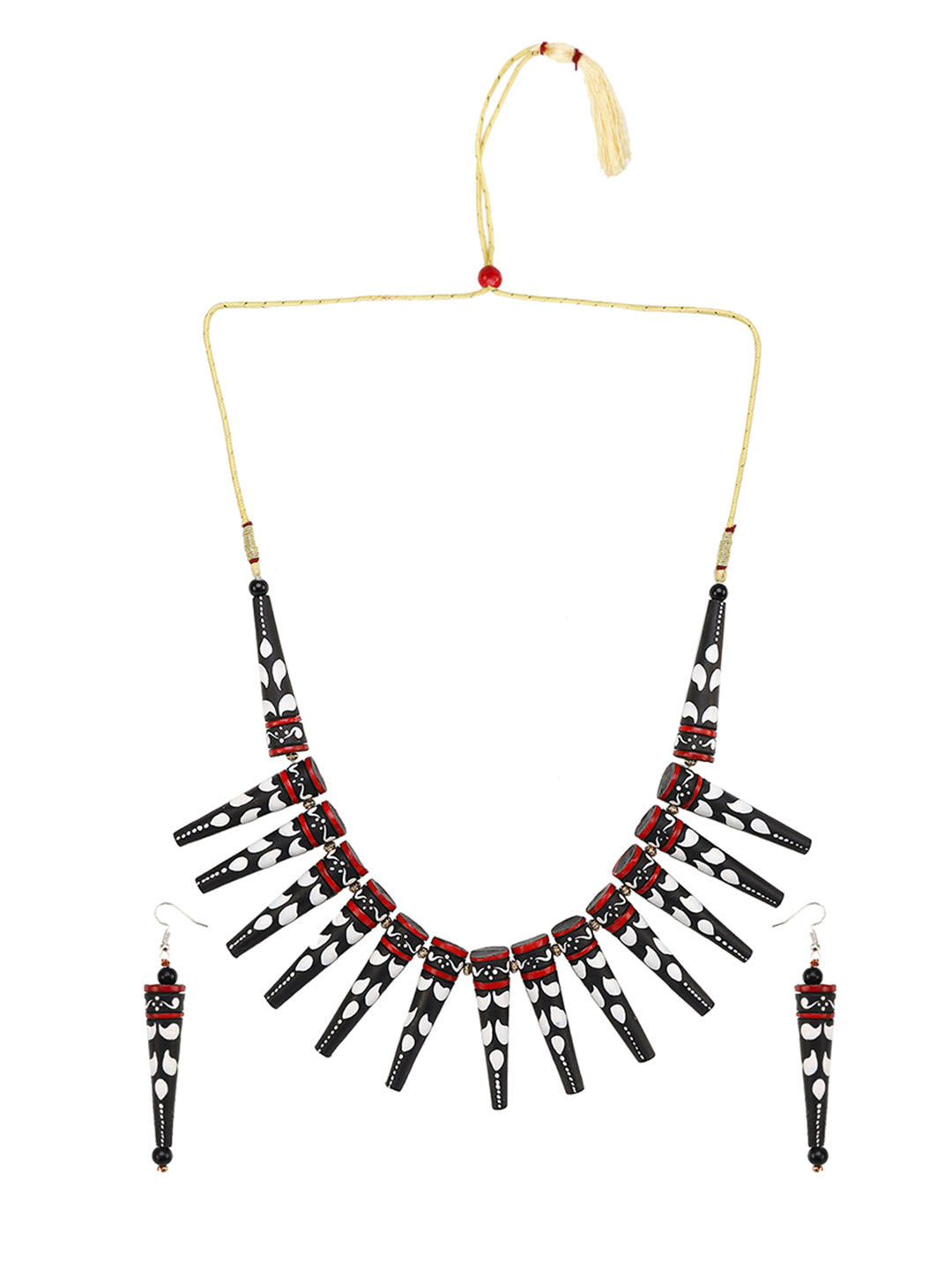 Kabila Noir Terracota Necklace Set