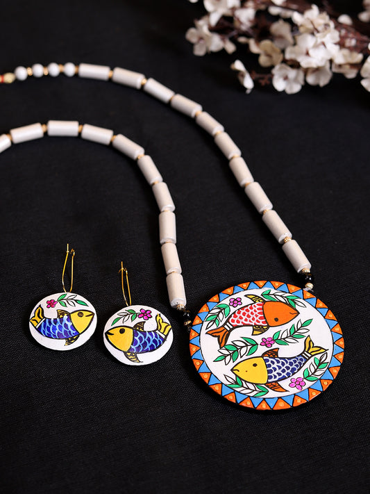 Matsya Leela Terracota Necklace Set