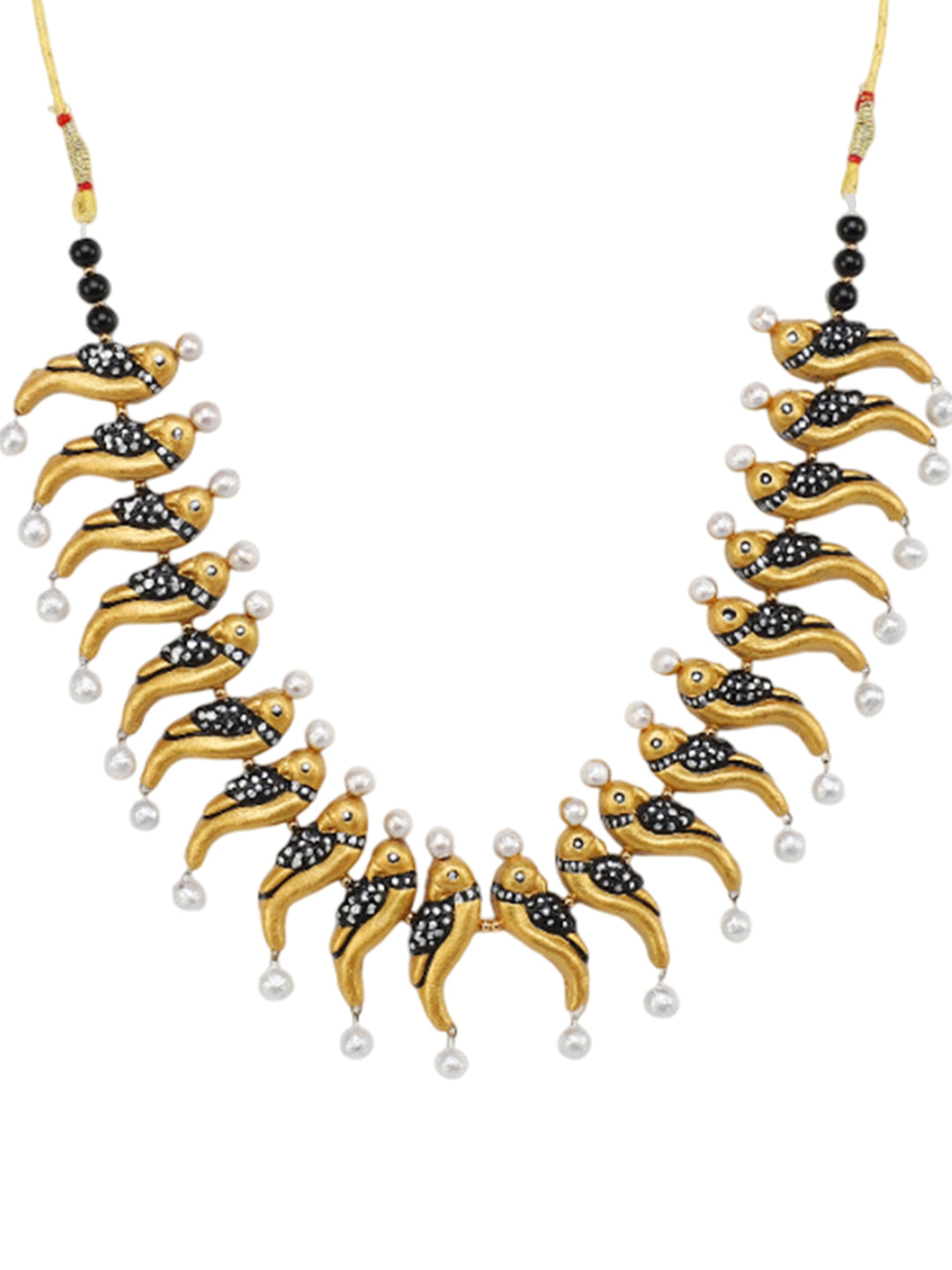 Gilded Songird Terracota Necklace Set