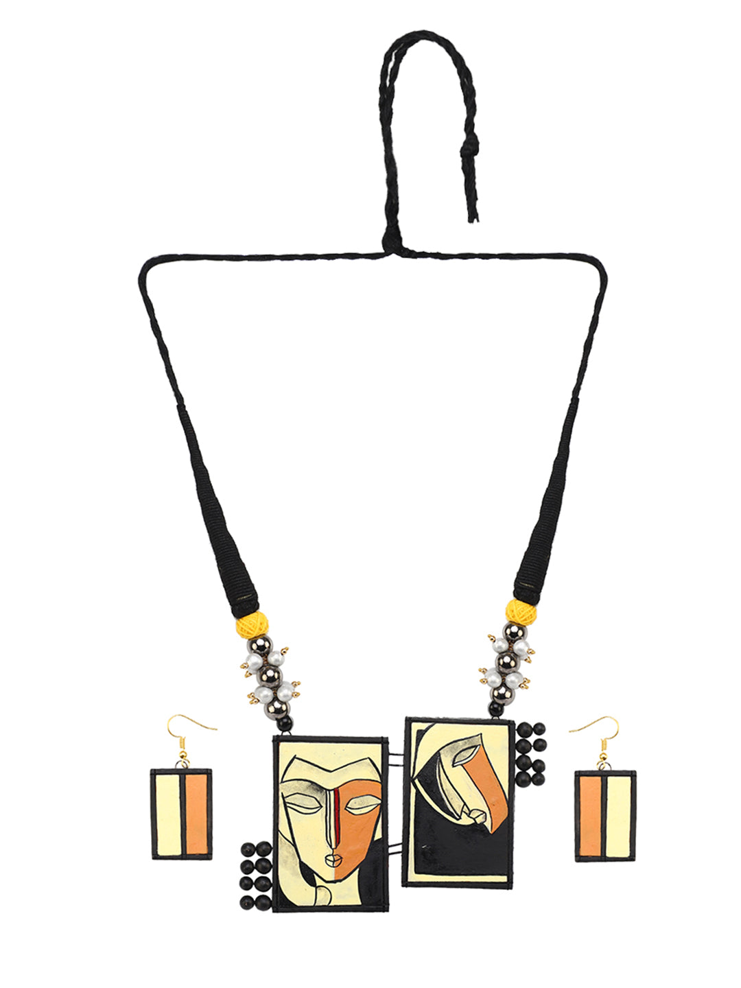 Cubist Whim Terracota Necklace Set