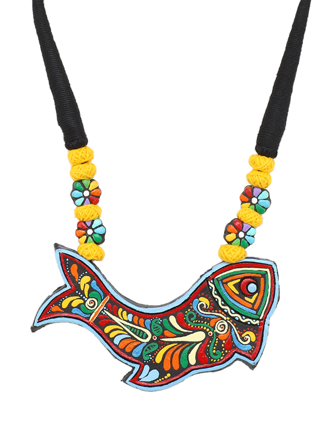 Jugal Matsya Terracota Necklace Set