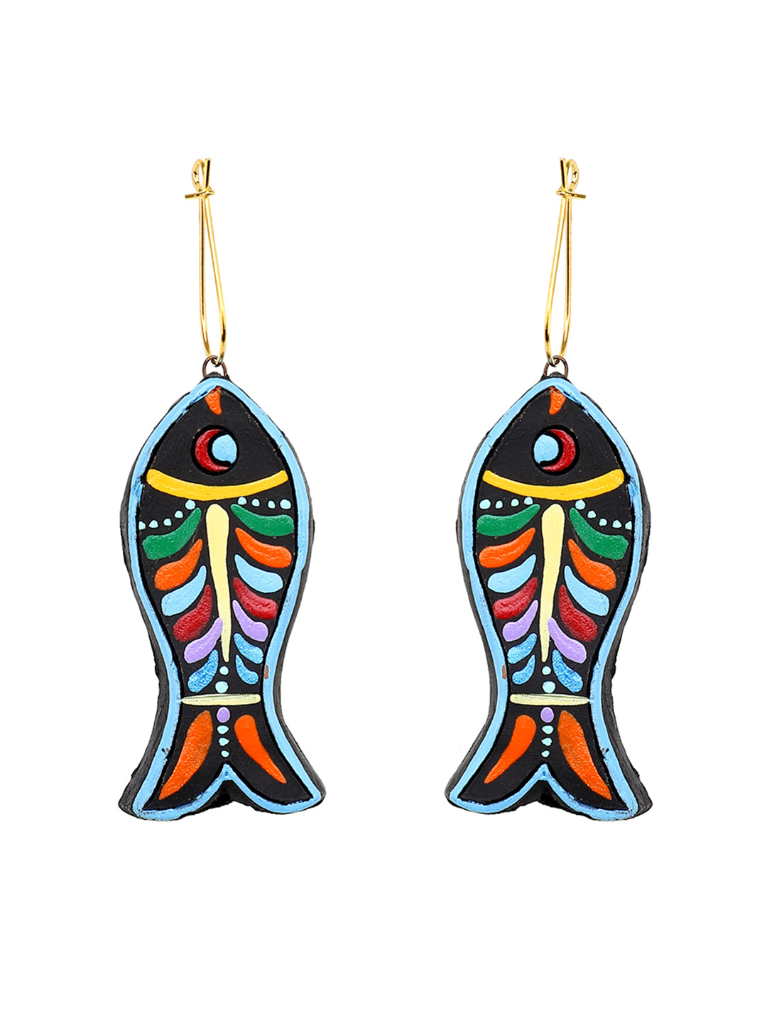 Jugal Matsya Terracota Necklace Set