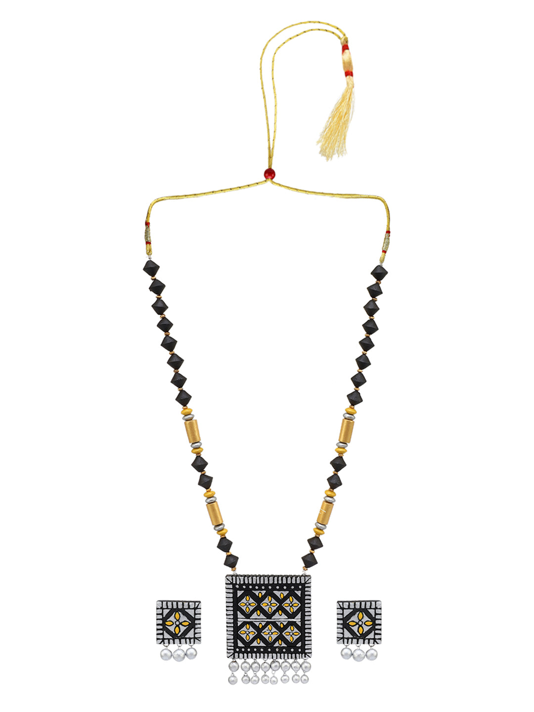 Noir Bloom Terracota Necklace Set