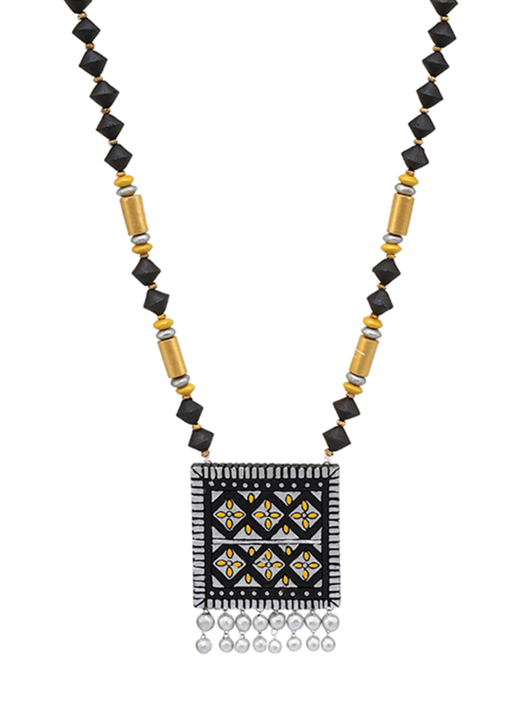 Noir Bloom Terracota Necklace Set