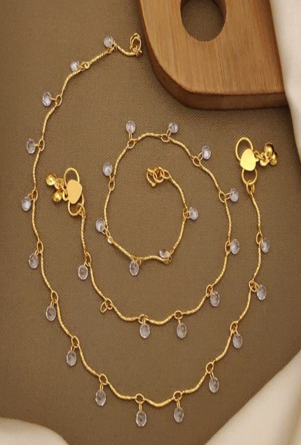 Firoza Silken Drizzle Anklets