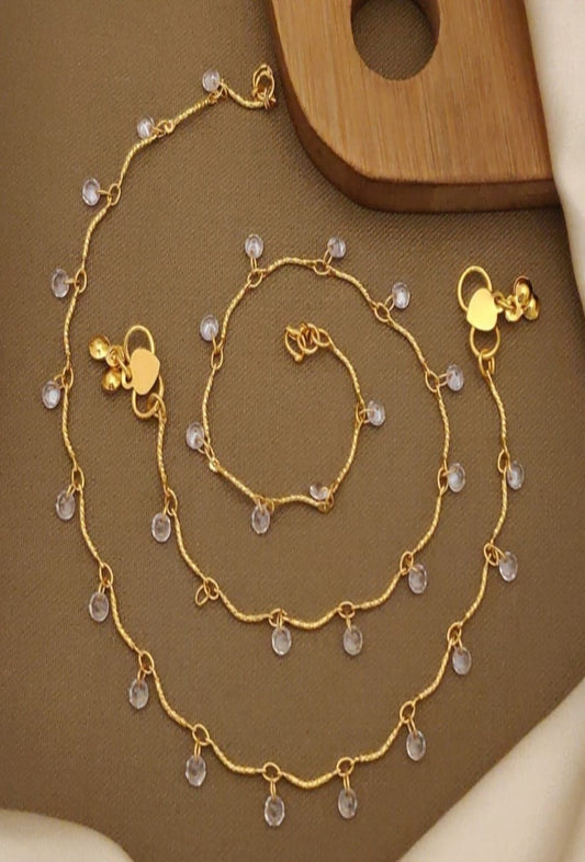 Firoza Silken Drizzle Anklets